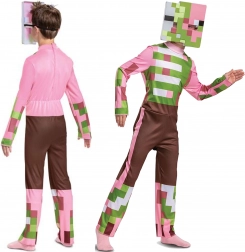 costume minecraft zombie pigman per bambini 7–8 anni (altezza 127–136 cm)