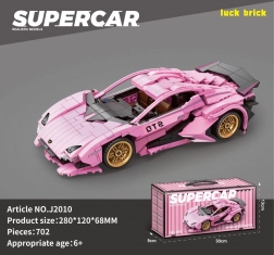 set di costruzione auto sportiva rosa 702 pezzi
