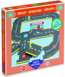 puzzle gigante pista da corsa CRAZY MOTORS, 26 pezzi