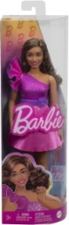 barbie fashionistas – bambola alla moda con abito rosa monospalla con volant