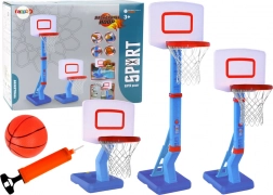 Pallone da basket con pompa regolabile 138 cm blu