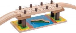 ponte safari in legno con coccodrillo Bigjigs Rail