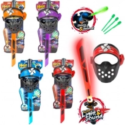 Set Ninja con spada, maschera e dardi con luce e suono
