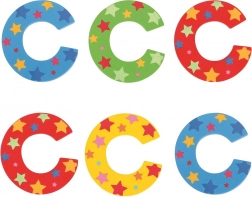 Bigjigs Toys lettera C in legno con stelline