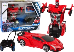Auto-robot trasformabile radiocomandato, rosso
