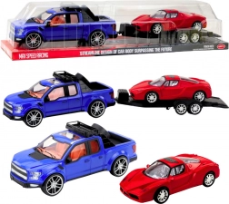 Set fuoristrada con rimorchio e auto sportiva