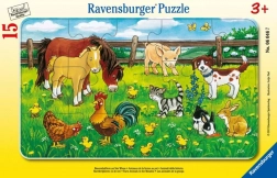Puzzle con animali domestici 15 pezzi