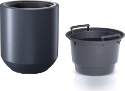 Vaso con inserto HEOS, antracite, diametro 39 cm