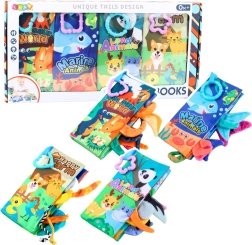 Libri sensoriali morbidi e colorati per neonati 4 pz