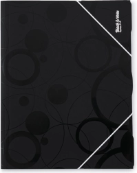 cartellina con elastico a4 black and white, nera