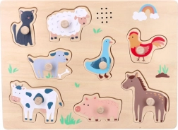 Puzzle sonori in legno – fattoria