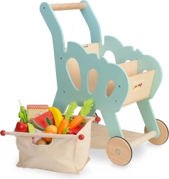 Carrello della spesa in legno per bambini con accessori LE TOY VAN