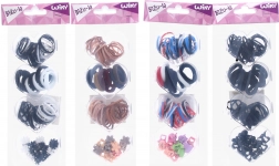 Accessori per capelli – grande mix di elastici e clip