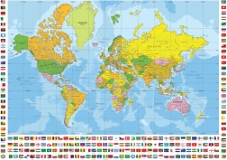 Puzzle Mappa Politica del Mondo XL 700 pezzi