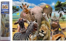 Pittura diamantata Safari selfie 30 × 40 cm