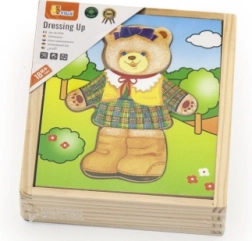 Viga puzzle logico in legno Vesti l’orsetta – bambina
