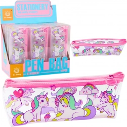 Astuccio scolastico trasparente Unicorni