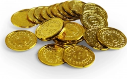 Monete di plastica dorate per giochi, 24 pz