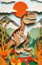 Puzzle Carta Artistica: Dinosauri 160 Pezzi