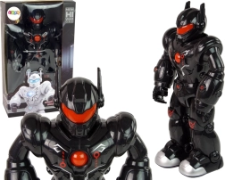 Robot nero interattivo con luci e suoni