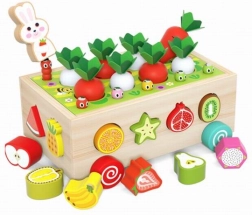 Sorter di carotine in legno con carrellino