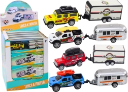 Macchinina fuoristrada con rimorchio caravan