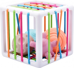 Woopie Baby cubo sensoriale elastico e sorter per bambini – forme pazze, 5 pz