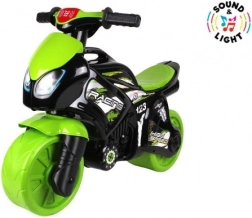 Moto bilanciatrice verde-nera per bambini
