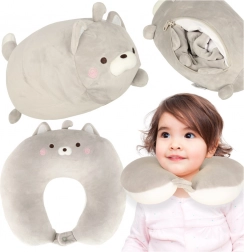 Cuscino da viaggio magico 2 in 1 mascotte gattino bretzel