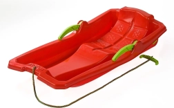 Slitta in plastica con freni Baby Mix Karol rossa