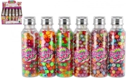 Perline di plastica con cordino in vaschetta – mix di colori