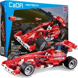 Set di costruzione CADA auto da corsa Formula Racing 23 cm – 144 pezzi con motore a retrocarica