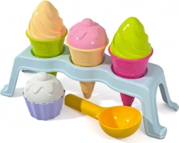 ANDRONI set di formine per la sabbia – gelato con supporto, 10 pezzi