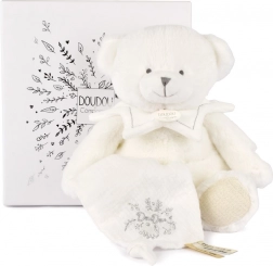 Set regalo Doudou orsetto di peluche con copertina beige