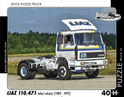 Puzzle auto retrò Camion Liaz 110.471 trattore per semirimorchi 40 pezzi