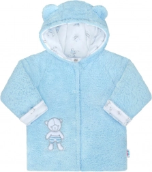 Cappottino invernale per neonati con cappuccio NEW BABY Nice Bear, blu