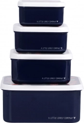 Set di quattro contenitori per snack A Little Lovely Company – Fragole