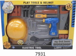 Set di attrezzi per bambini con casco, 42 pz