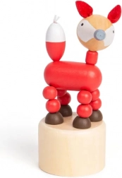 Animali da premere in legno Safari Volpe di Bigjigs Toys