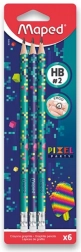 Matita in grafite senza legno Maped Pixel Party HB, 6 pz