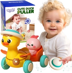 Woopie anatroccolo da trainare con coniglietto rosa nel rimorchio – luci e melodie interattive