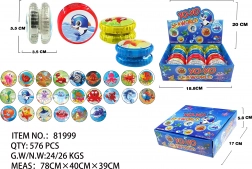 Yo-yo con effetti luminosi 5,5 cm – motivo mare