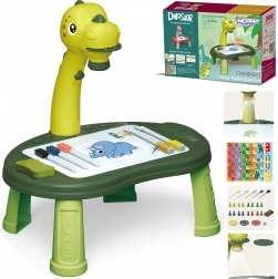 Tavolino da disegno con proiettore a forma di dinosauro WOOPIE – 24 modelli + 2 giochi