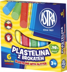 Astra plastilina con glitter – 6 colori