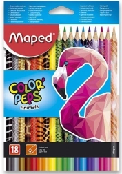 Pastelli triangolari MAPED Color'Peps Animals 18 pz