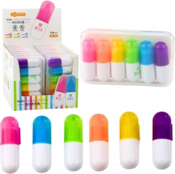 Set di mini evidenziatori in custodia colori intensi 6 pezzi