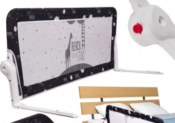 sponda di sicurezza apribile per letto 200 cm – nera