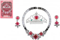 Set di bellezza con corona, collana e orecchini