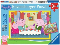 Puzzle Ravensburger Peppa Pig alla festa 2x12 pezzi