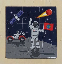 Puzzle in legno Spazio – Sulla Luna, 9 pezzi